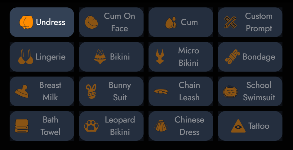 Customizable Options of Undresser.ai